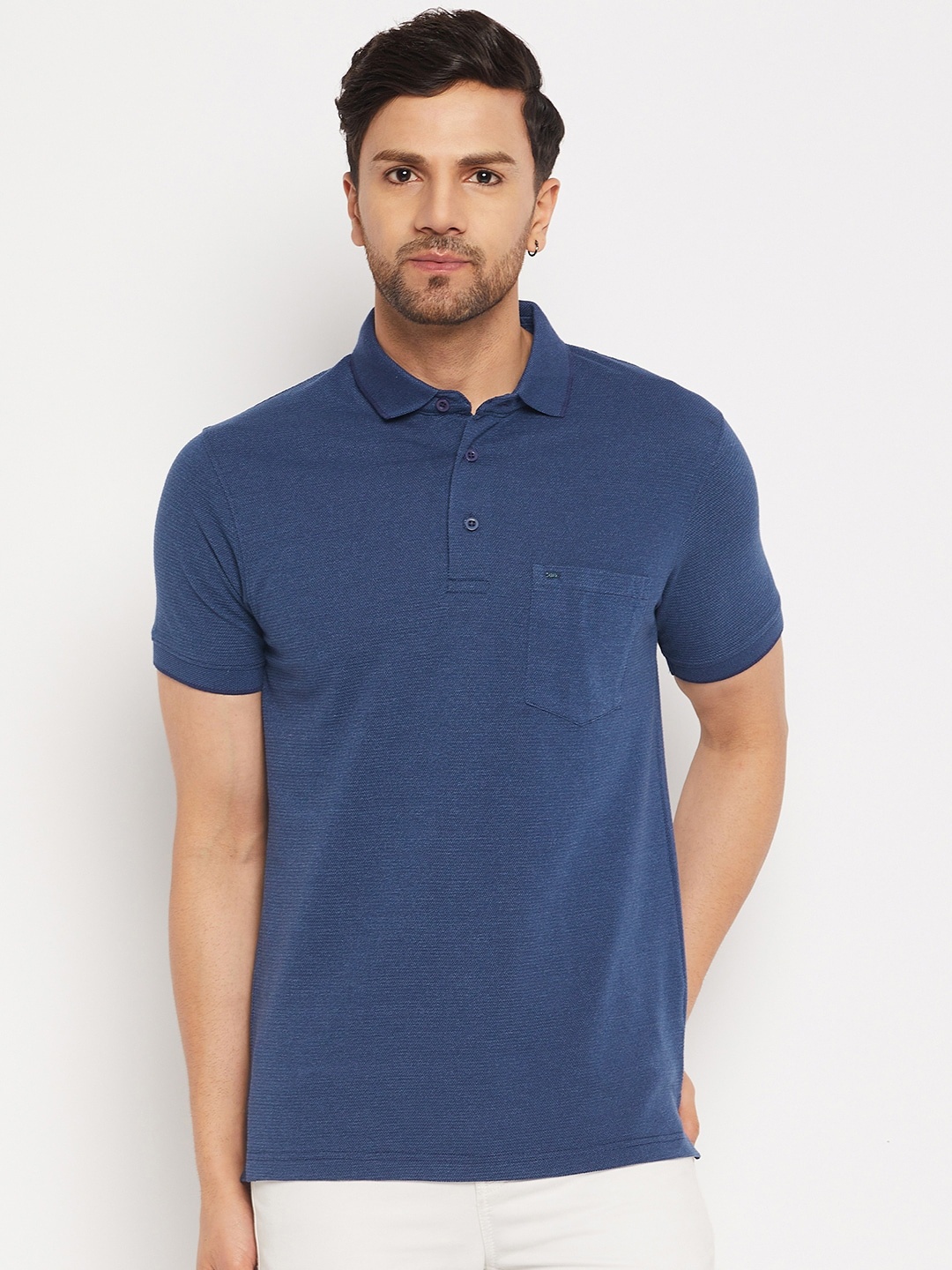 

Okane Polo Collar T-shirt, Navy blue