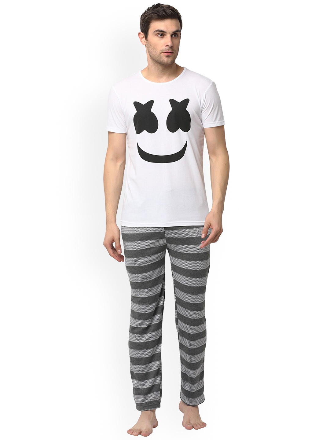 

VIMAL JONNEY Graphic Printed Night Suit, White