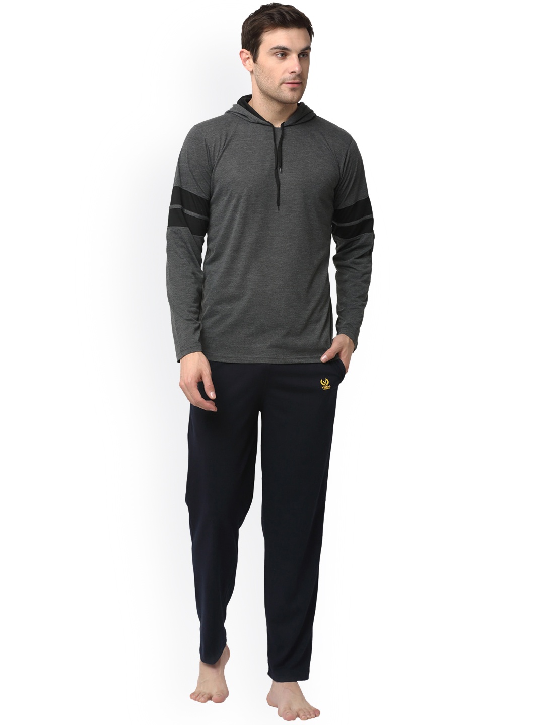 

VIMAL JONNEY Hooded Night Suit, Grey