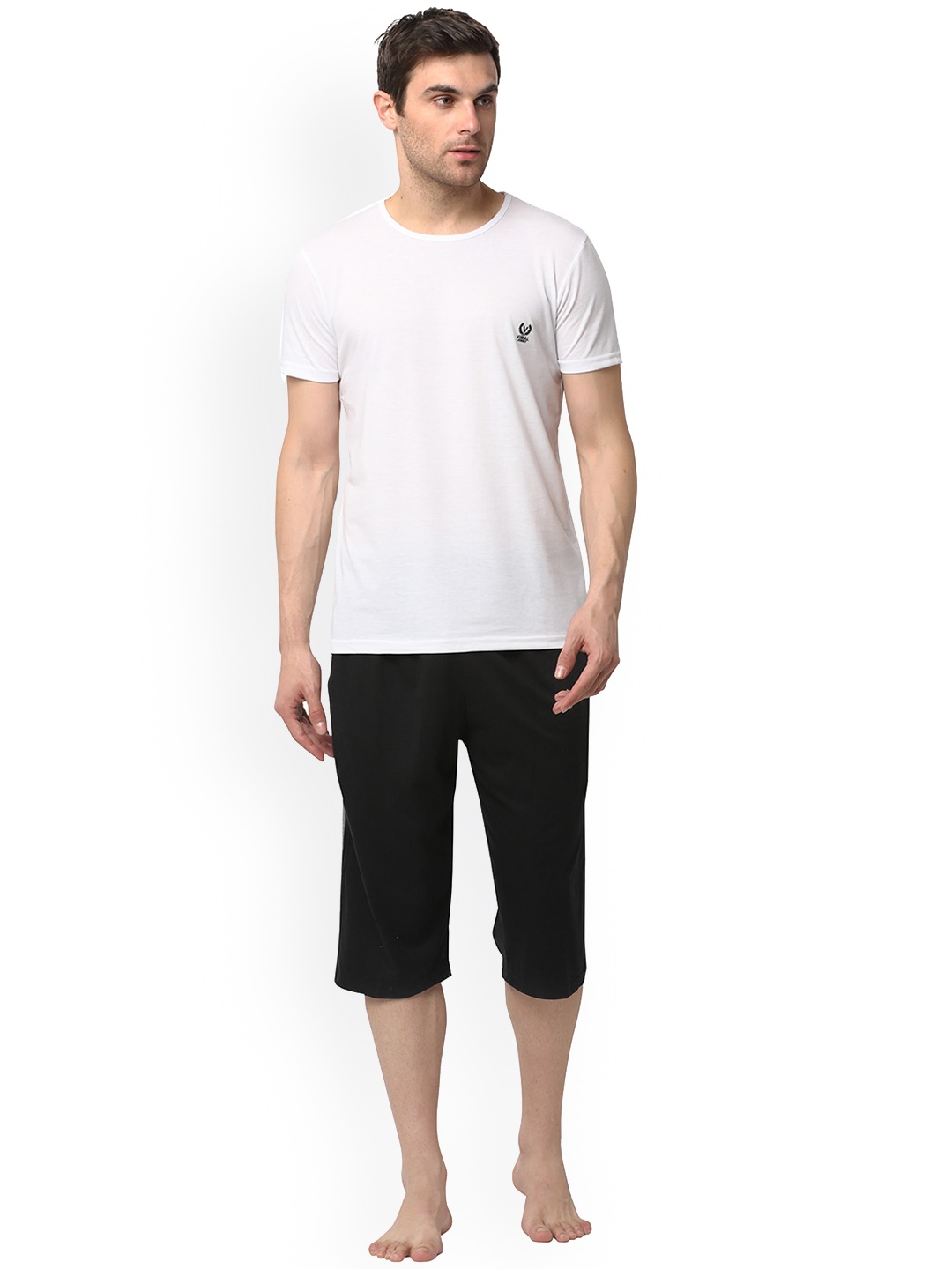 

VIMAL JONNEY Round Neck Night Suit, White