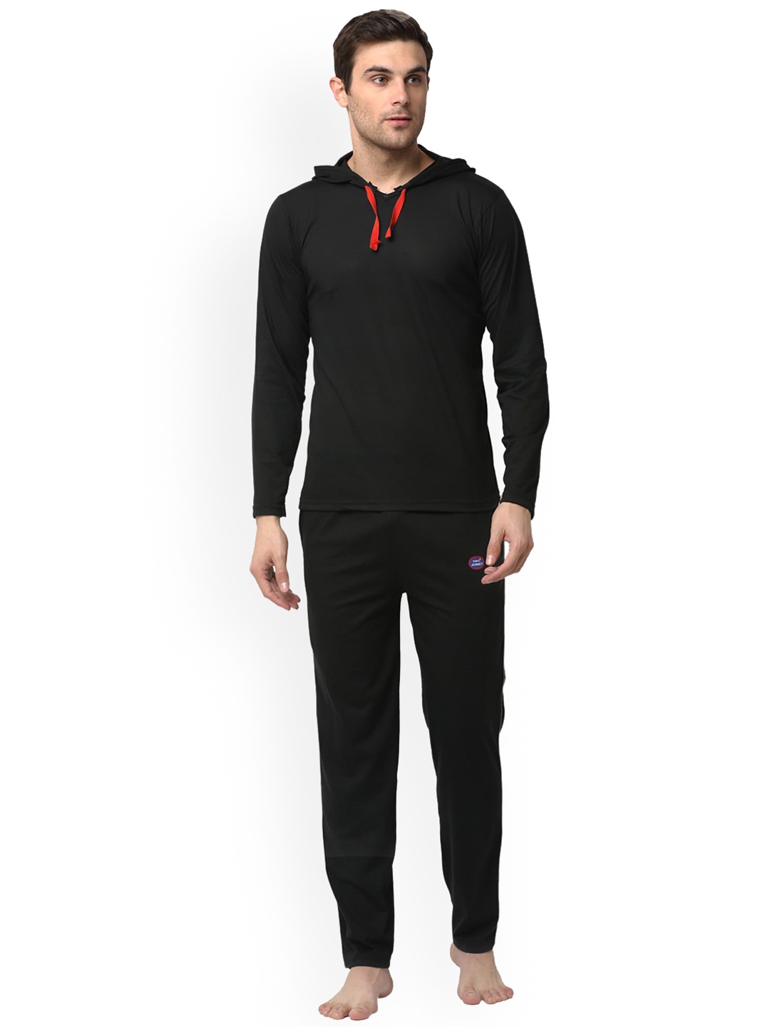 

VIMAL JONNEY Pure Cotton Sweatshirt With Trousers Lounge Co-Ords, Black