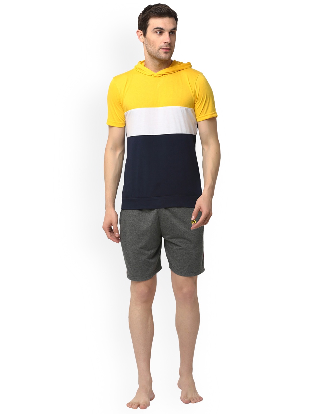 

VIMAL JONNEY Colourblocked Night Suits, Yellow