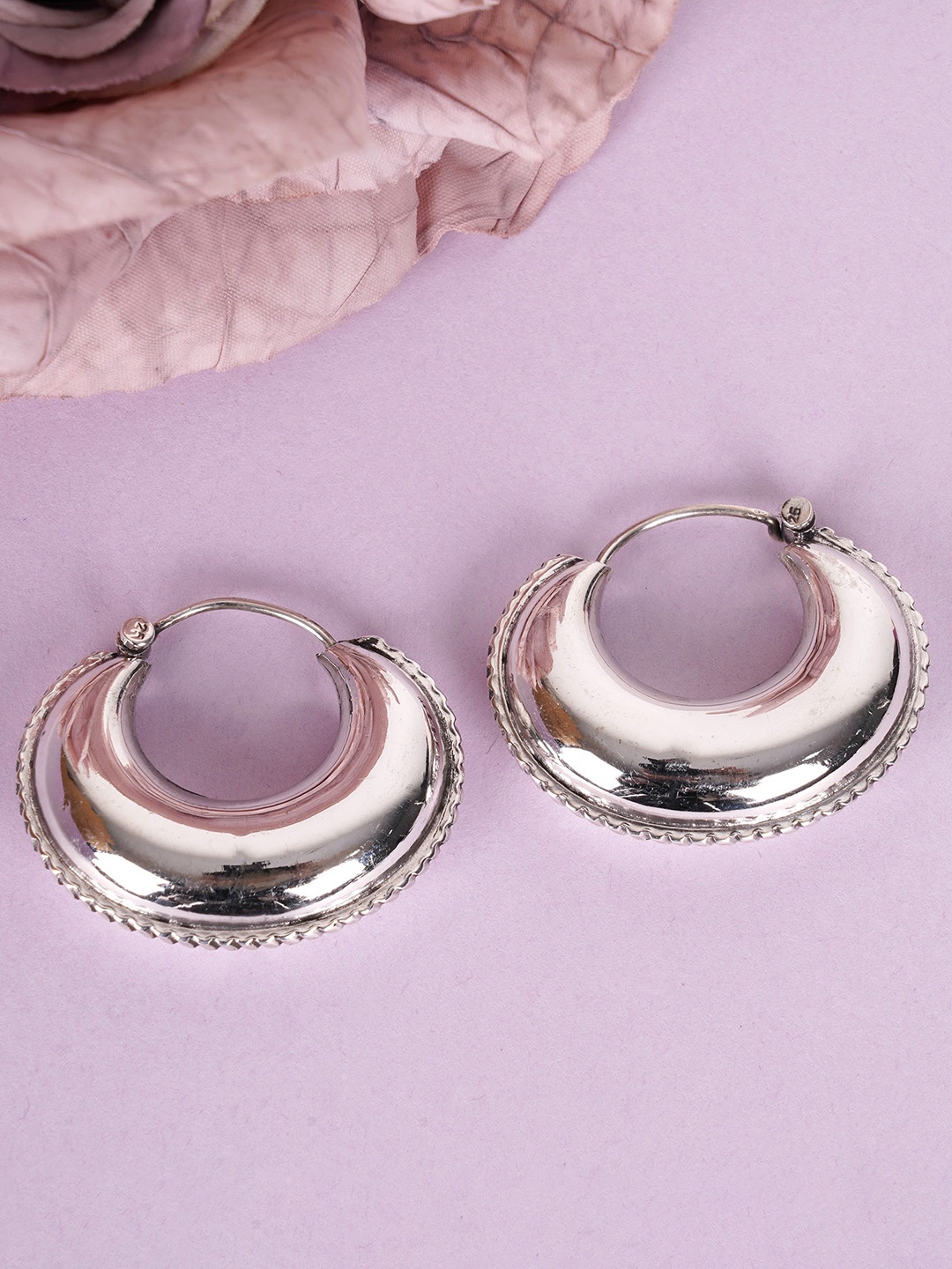 

Shyle 925 Sterling Silver Circular Hoop Earrings