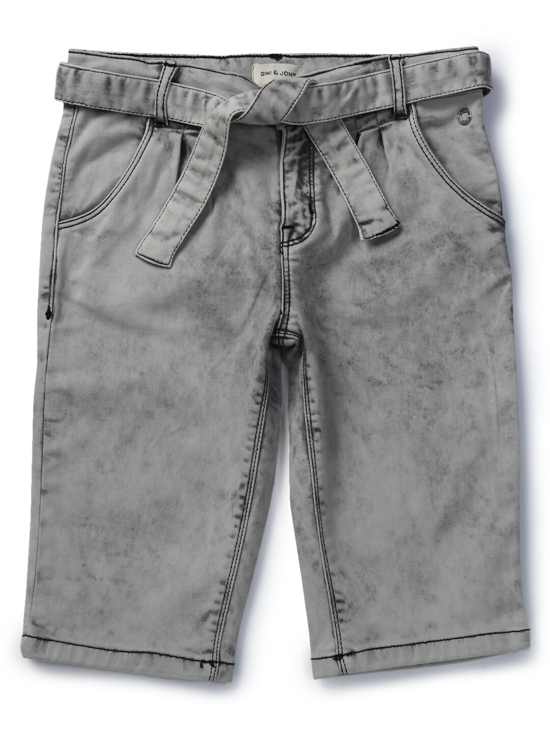 

Gini and Jony Infants Girls Mid-Rise Denim Capris, Grey