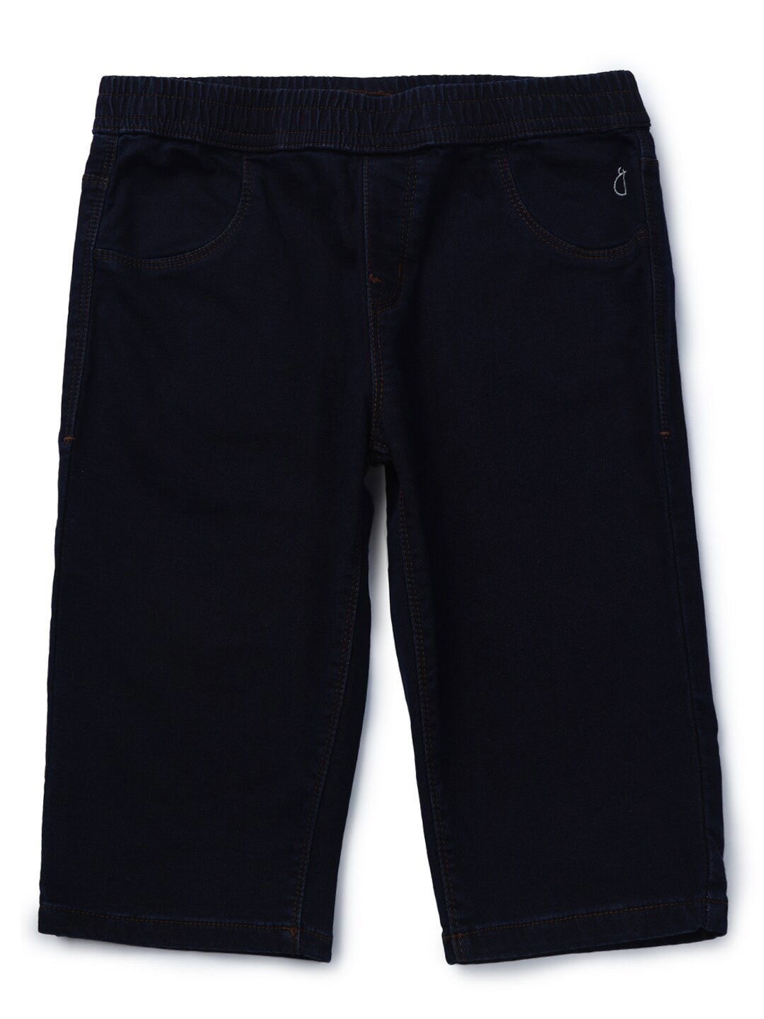 

Gini and Jony Girls Regular Fit Mid-Rise Capris, Black