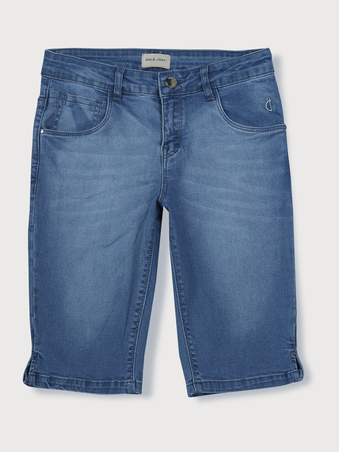 

Gini and Jony Girls Mid-Rise Denim Capris, Blue