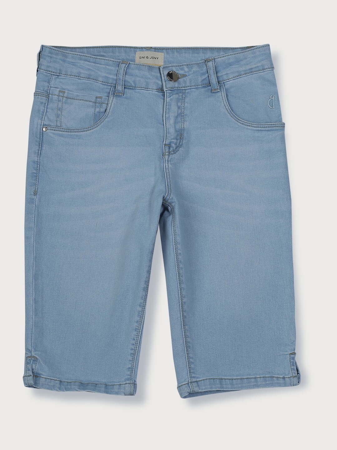 

Gini and Jony Girls Mid-Rise Denim Capris, Blue