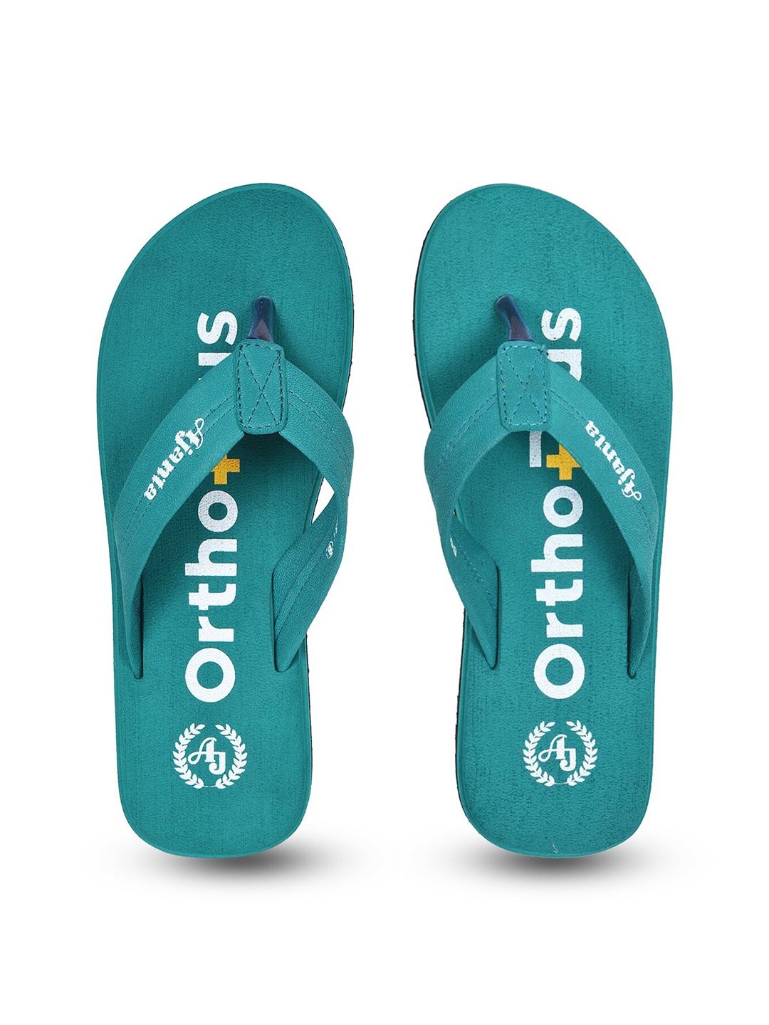 

Ajanta Men Printed Lightweight Fabric Thong Flip-Flops, Sea green