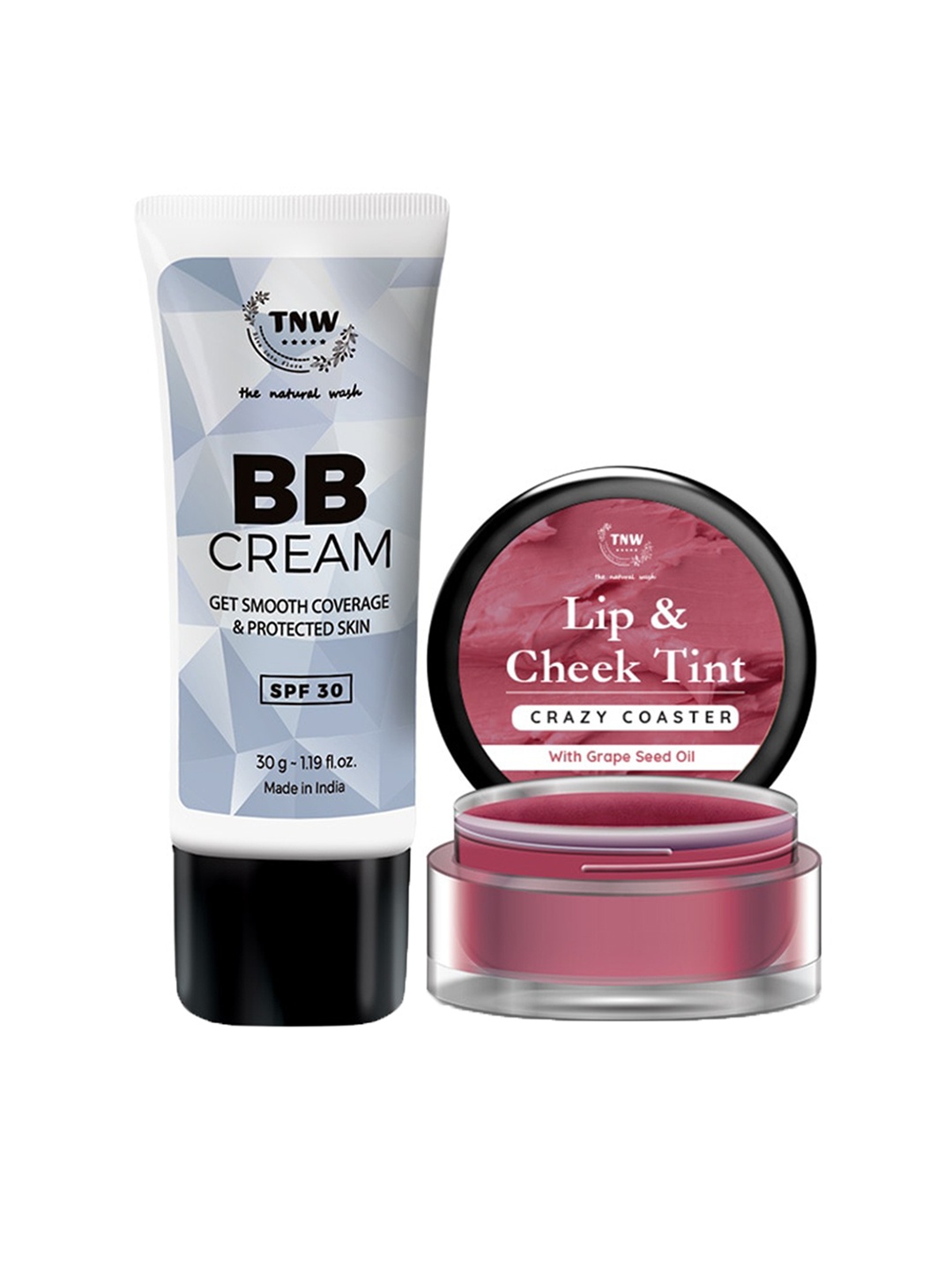 

TNW the natural wash BB Cream - Medium Shade with Crazy Coaster Lip & Cheek Tint, Beige