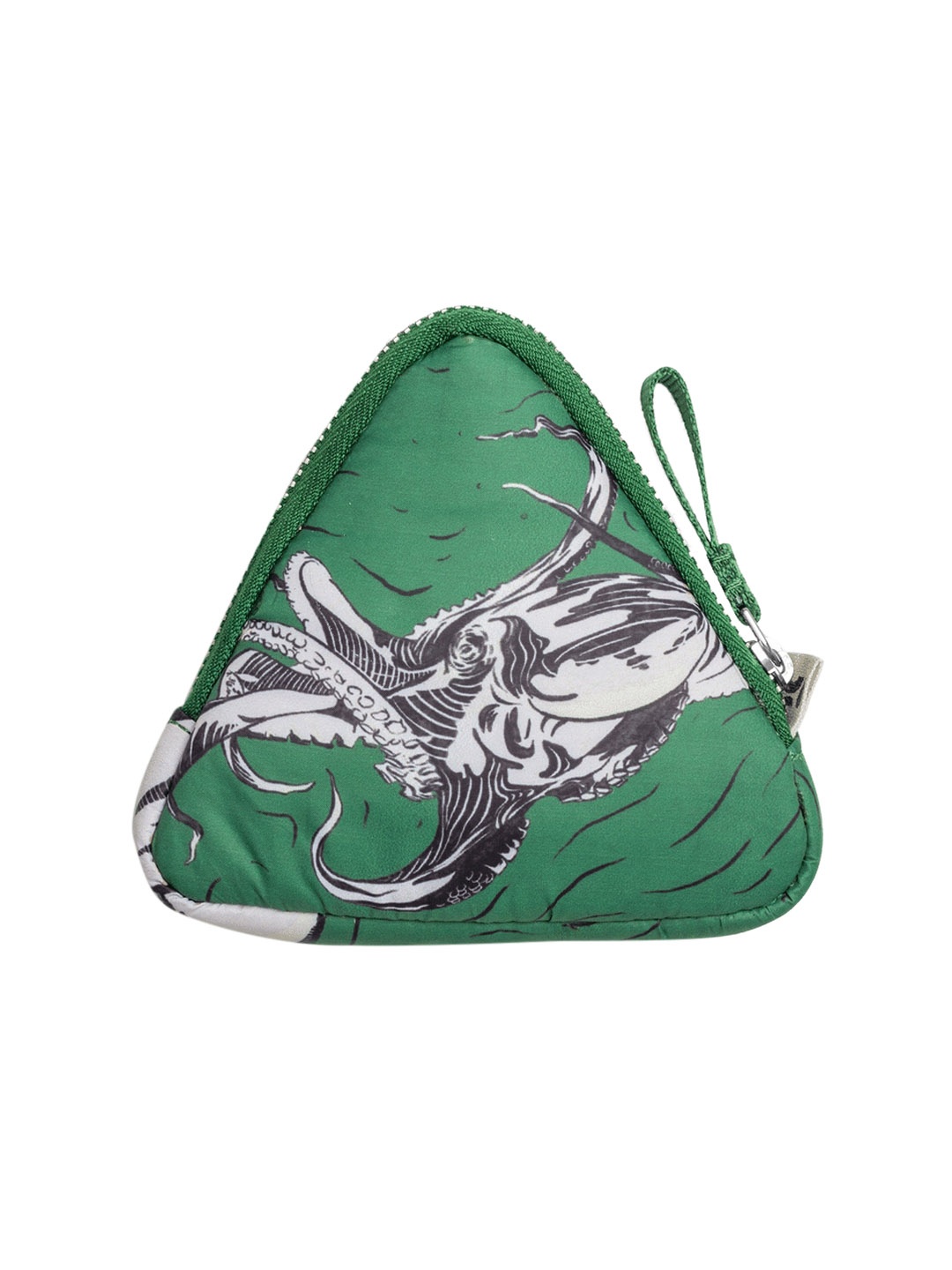 

DailyObjects Squid Printed Triangle Shaped Pouch, Green