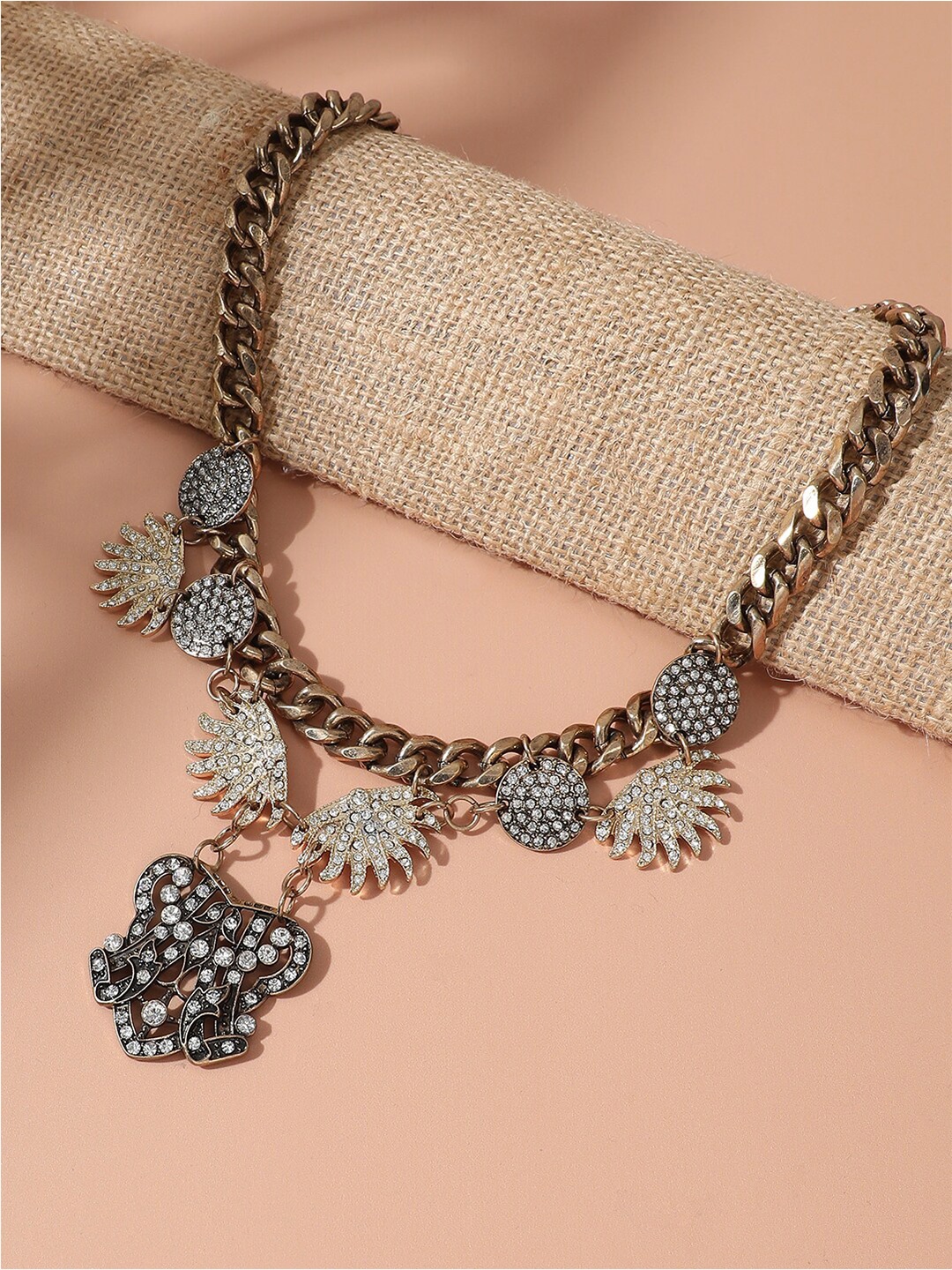 

SOHI Gold-Plated Statement Necklace