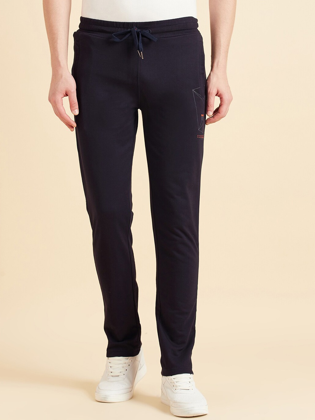 

Sweet Dreams Men Mid-Rise Track Pants, Navy blue