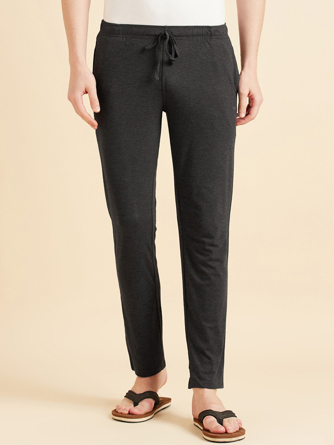 

Sweet Dreams Men Mid-Rise Relaxed-Fit Lounge Pant, Charcoal