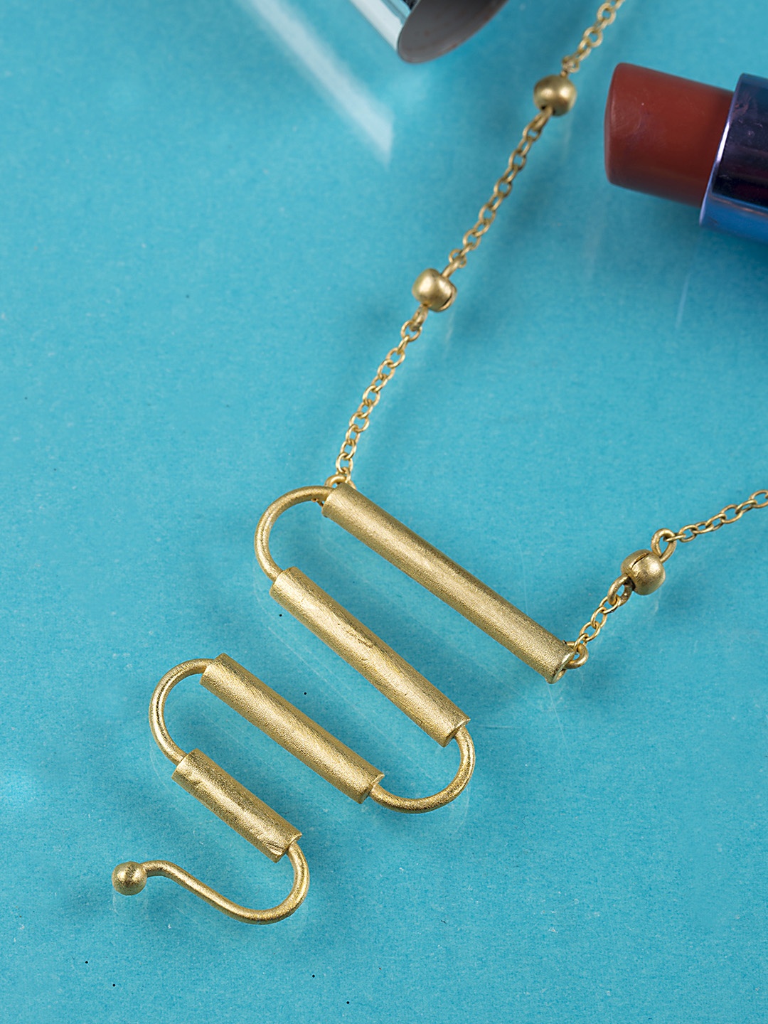 

Voylla Art Skool Gold-Toned Brass Handcrafted Necklace