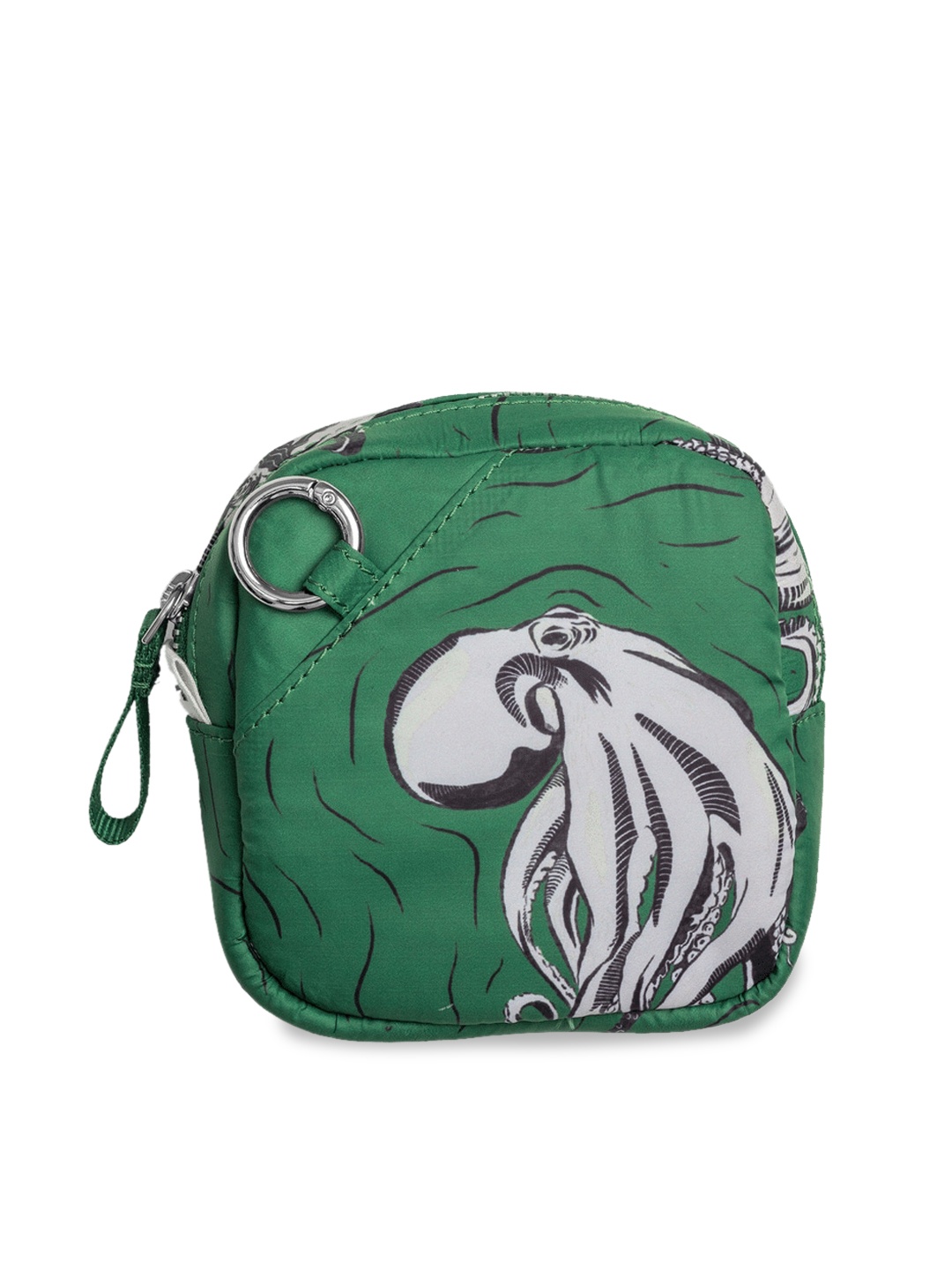 

DailyObjects Squid Printed Water-Repellent Square Pouch, Green