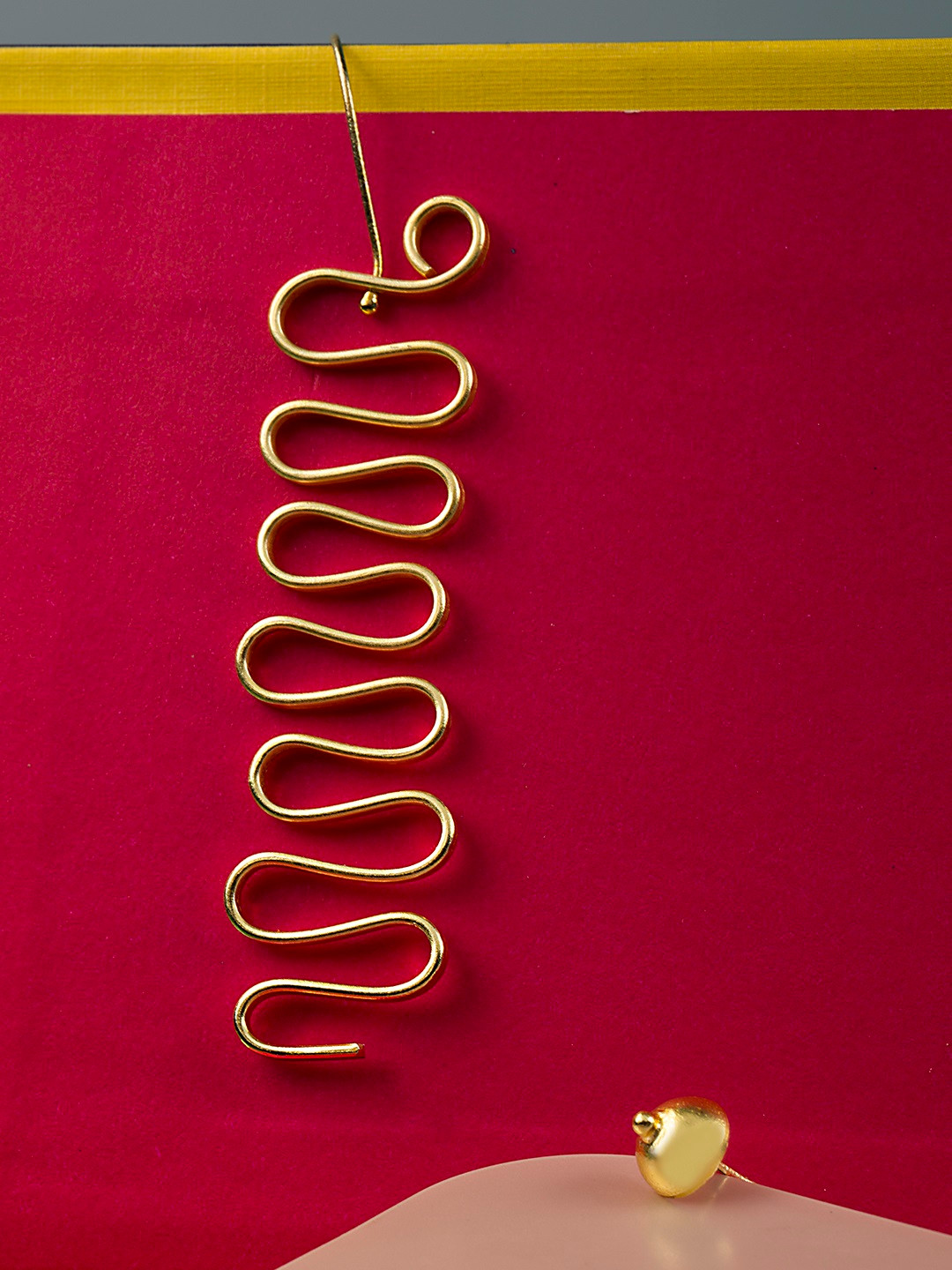 

Voylla Art Skool Gold-Toned Classic Drop Earrings