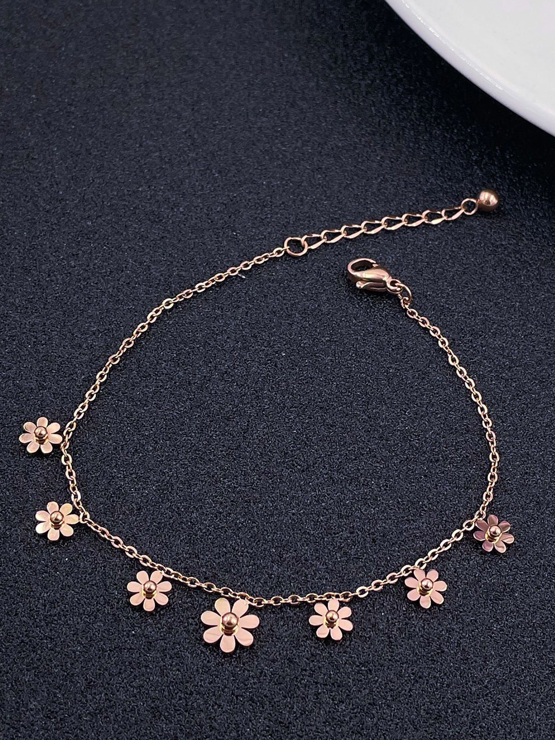 

ZIVOM Rose Gold-Plated Charm Bracelet