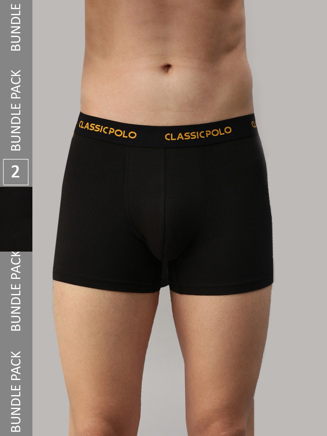 

Classic Polo Men Pack Of 2 Slim-Fit Modal Trunks, Black
