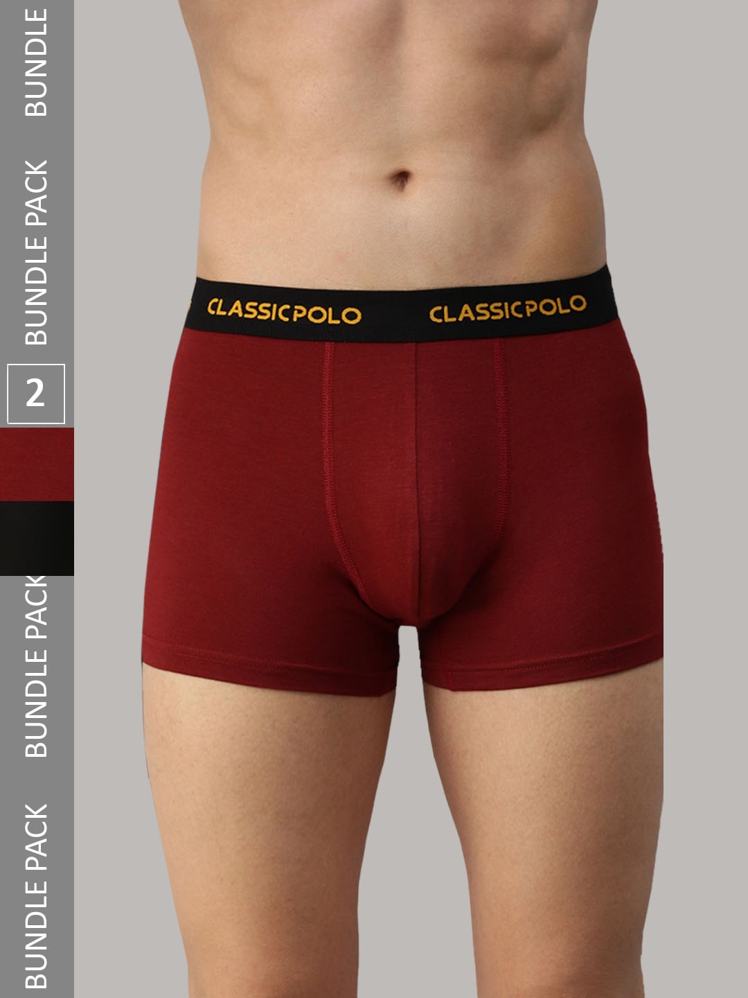 

Classic Polo Men Pack Of 2 Modal Trunks, Maroon