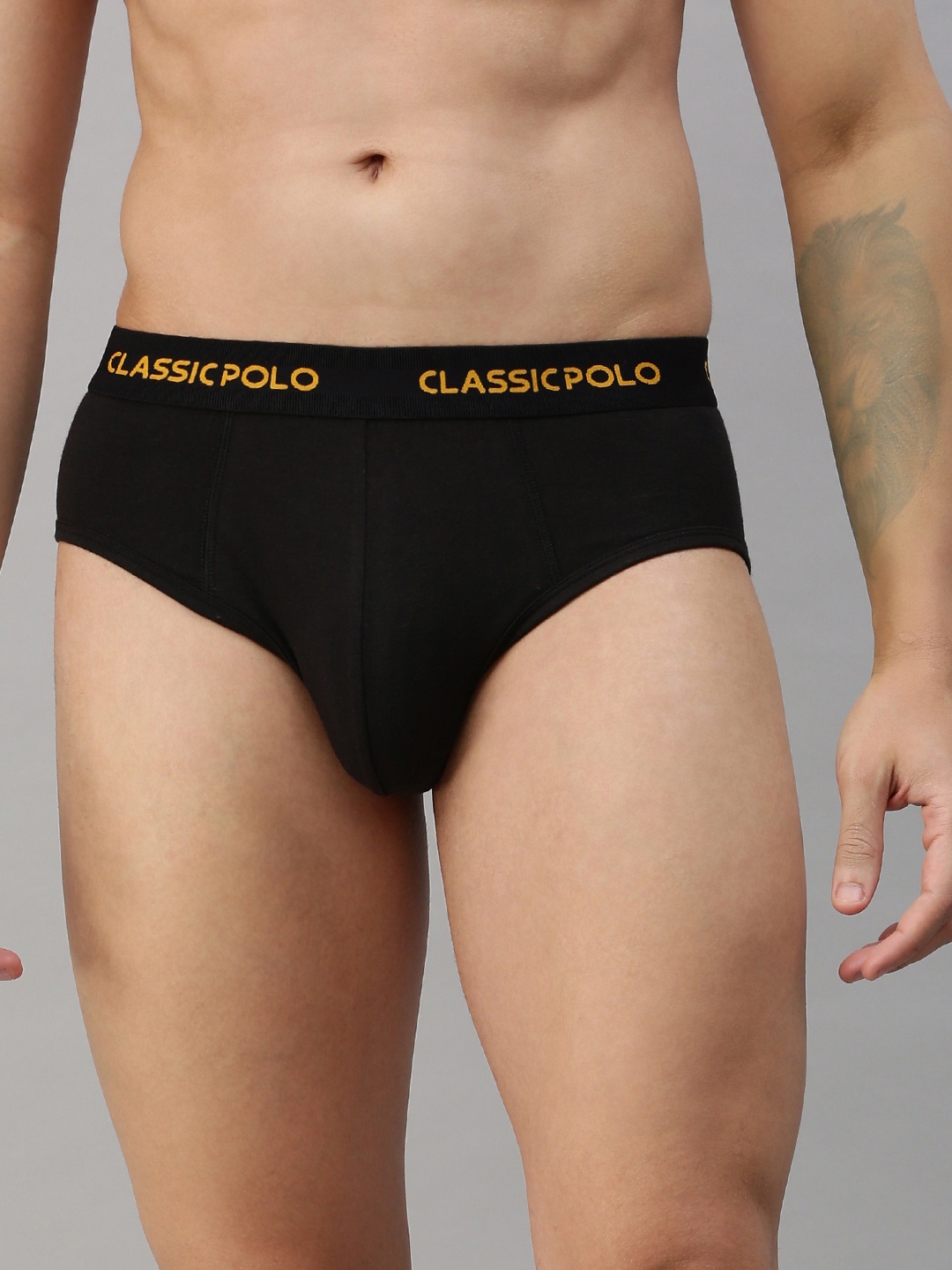 

Classic Polo Men Double Layered Contoured Pouch Modal Briefs SCARCE - BLACK_70-75CM