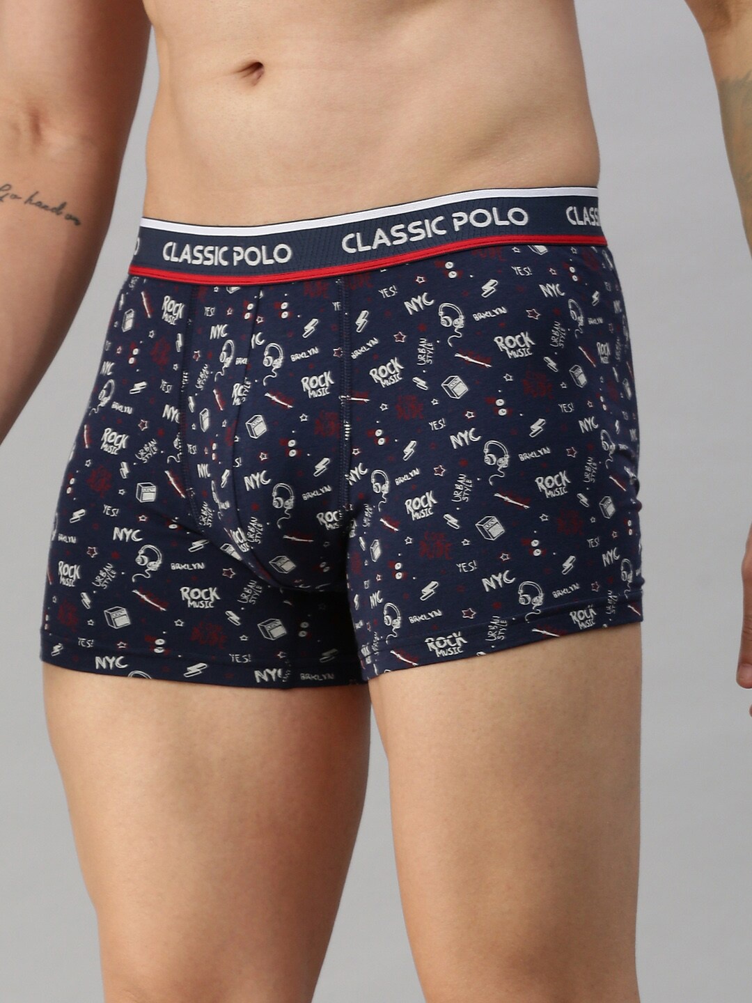 

Classic Polo Men Printed Modal Trunk, Blue