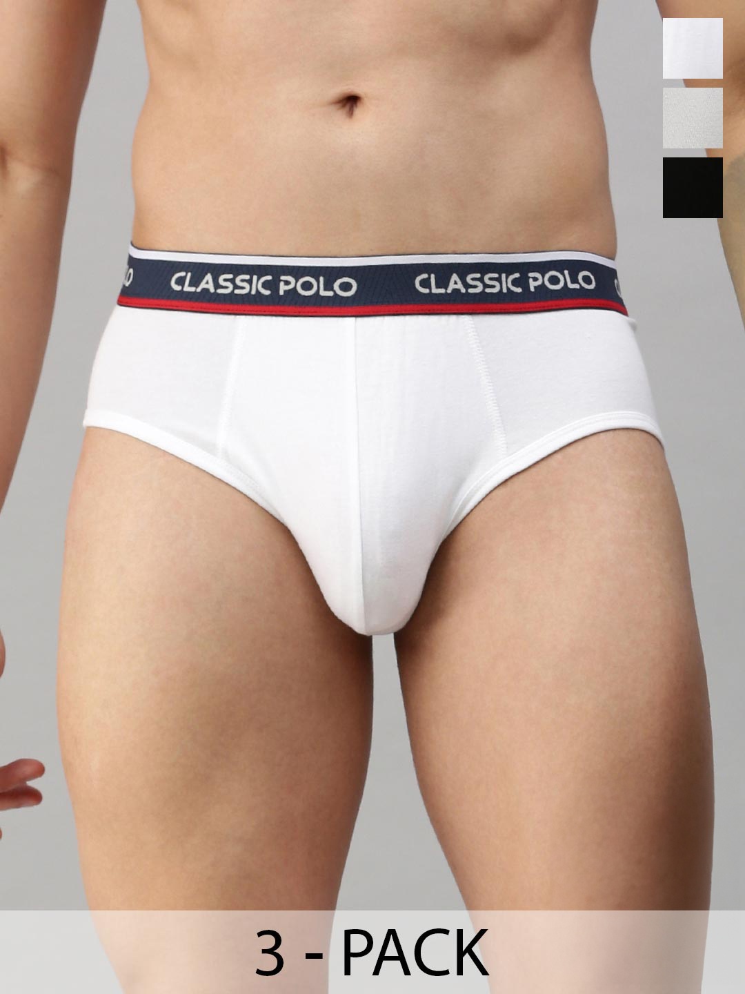 

Classic Polo Men Pack of 2 Briefs SLD-03-PK3, Black