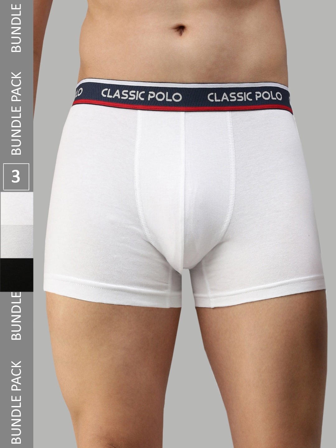

Classic Polo Pack Of 3 Anti-Odour Trunks, White