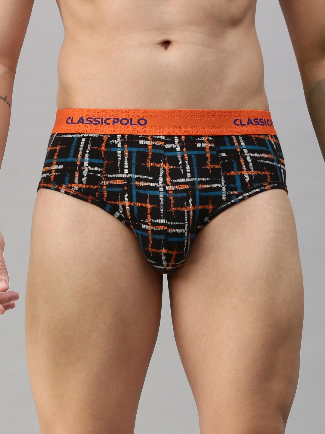 

Classic Polo Printed Anti-Odour Briefs SCARCE - CHECKED AOP_70-75C, Black