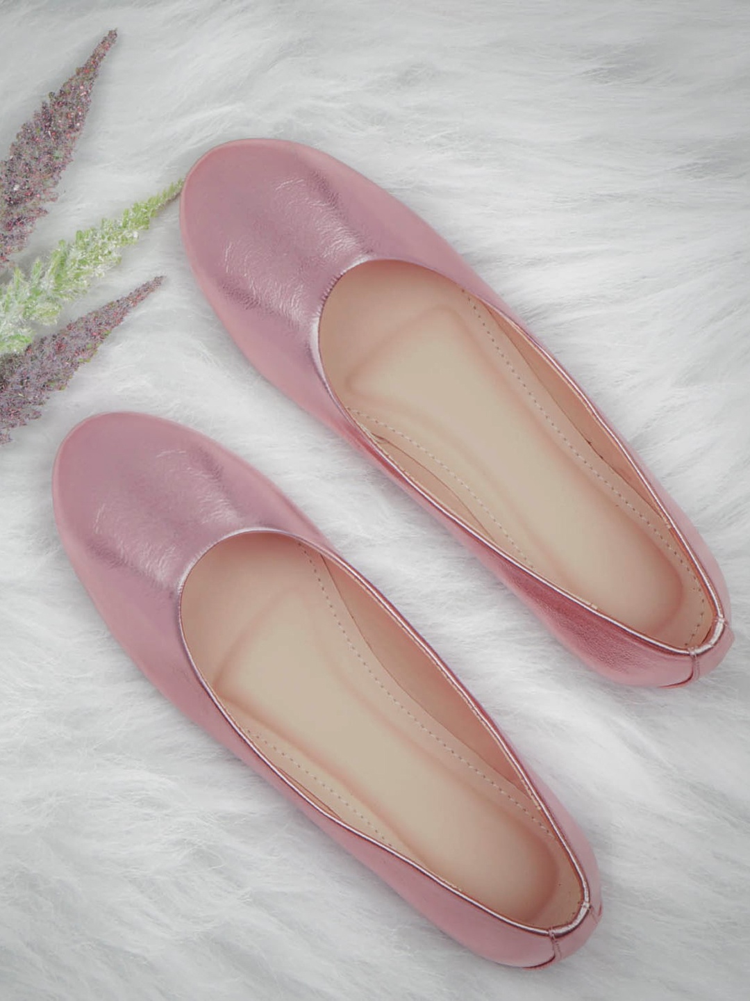 

Anna Claire Women Round Toe Ballerinas, Pink