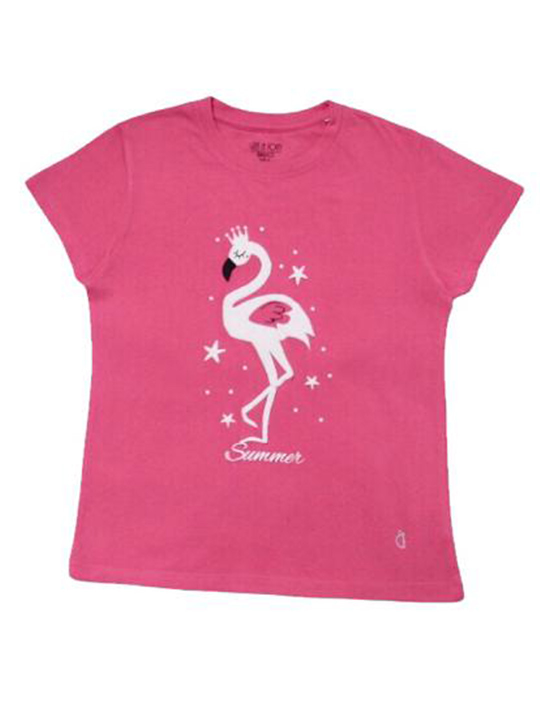 

Gini and Jony Girls Graphic Printed Round Neck Cotton T-Shirt, Pink