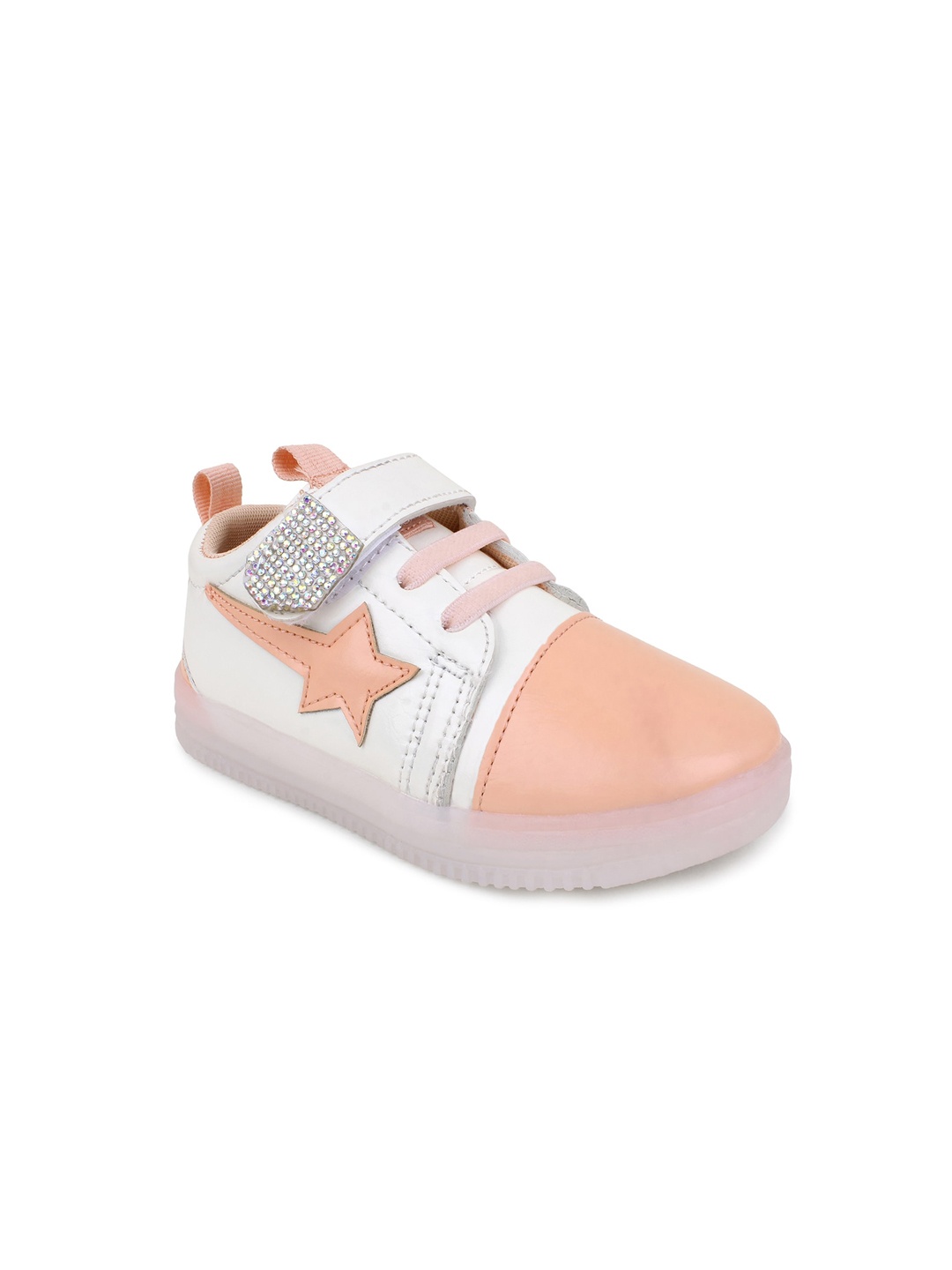 

Superminis Kids Colourblocked Sneakers, Peach