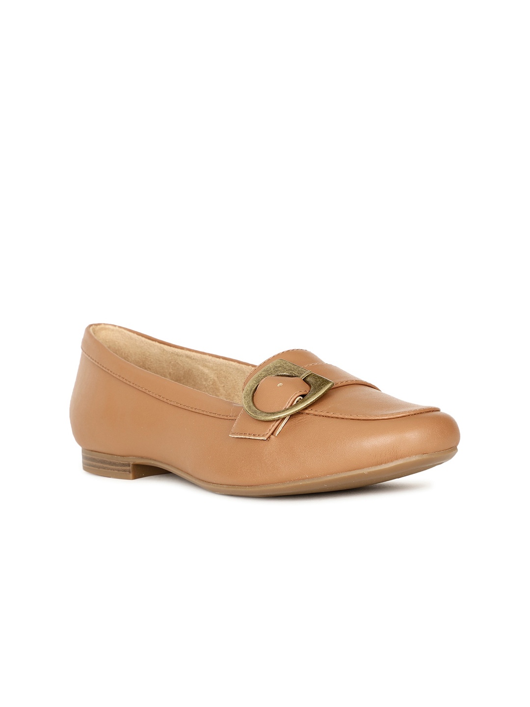 

Naturalizer Buckled Leather Ballerinas, Tan