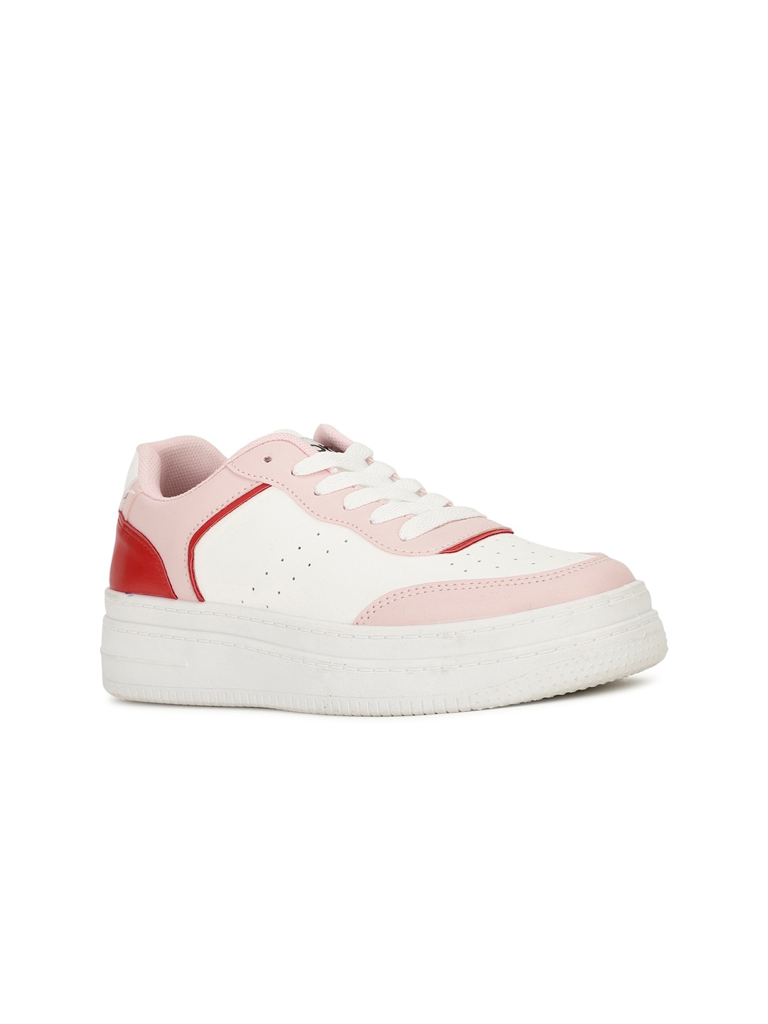 

North Star Women Colourblocked Perforated Sneakers, Pink