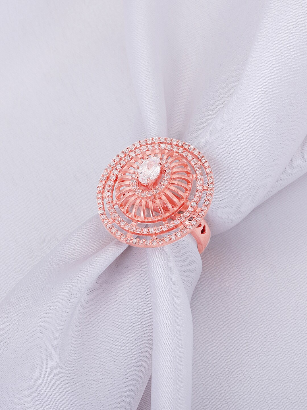 

GIVA 925 Sterling Silver Rose Gold Plated Lovesome Adjustable Finger Ring