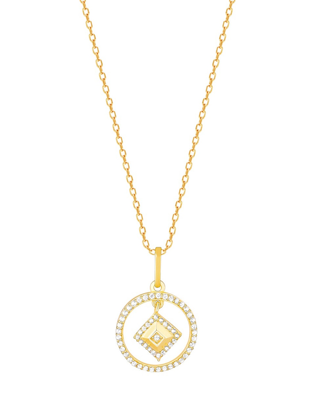 

GIVA Gold-Plated CZ Studded Pendant With Chain