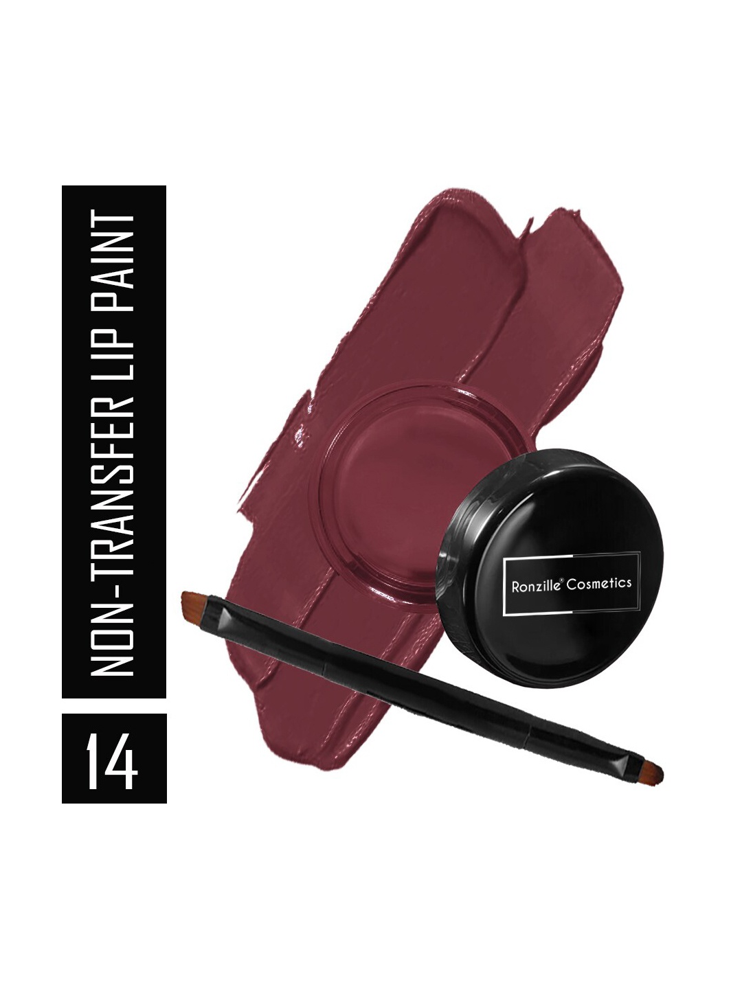 

Ronzille Weightless Non-Transfer Lip Paint With Precision Brush - Old Mauve 14