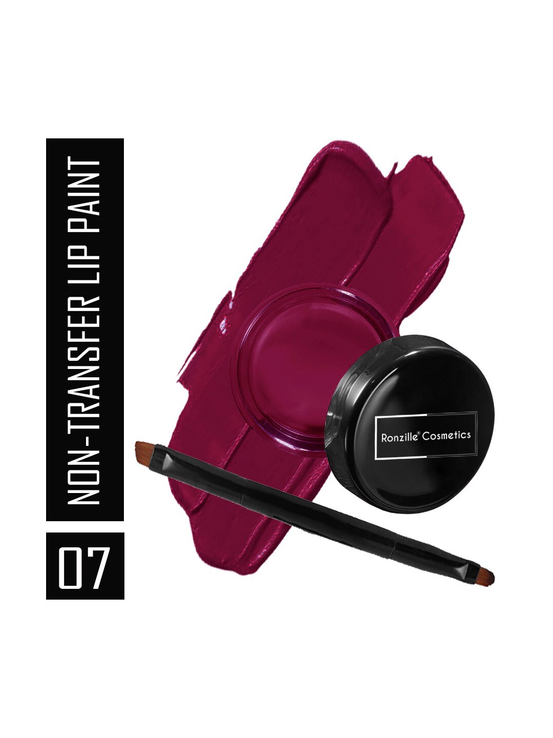 

Ronzille Weightless Non-Transfer Lip Paint with Precision Brush 2.5g - Rose Bud Cherry 07