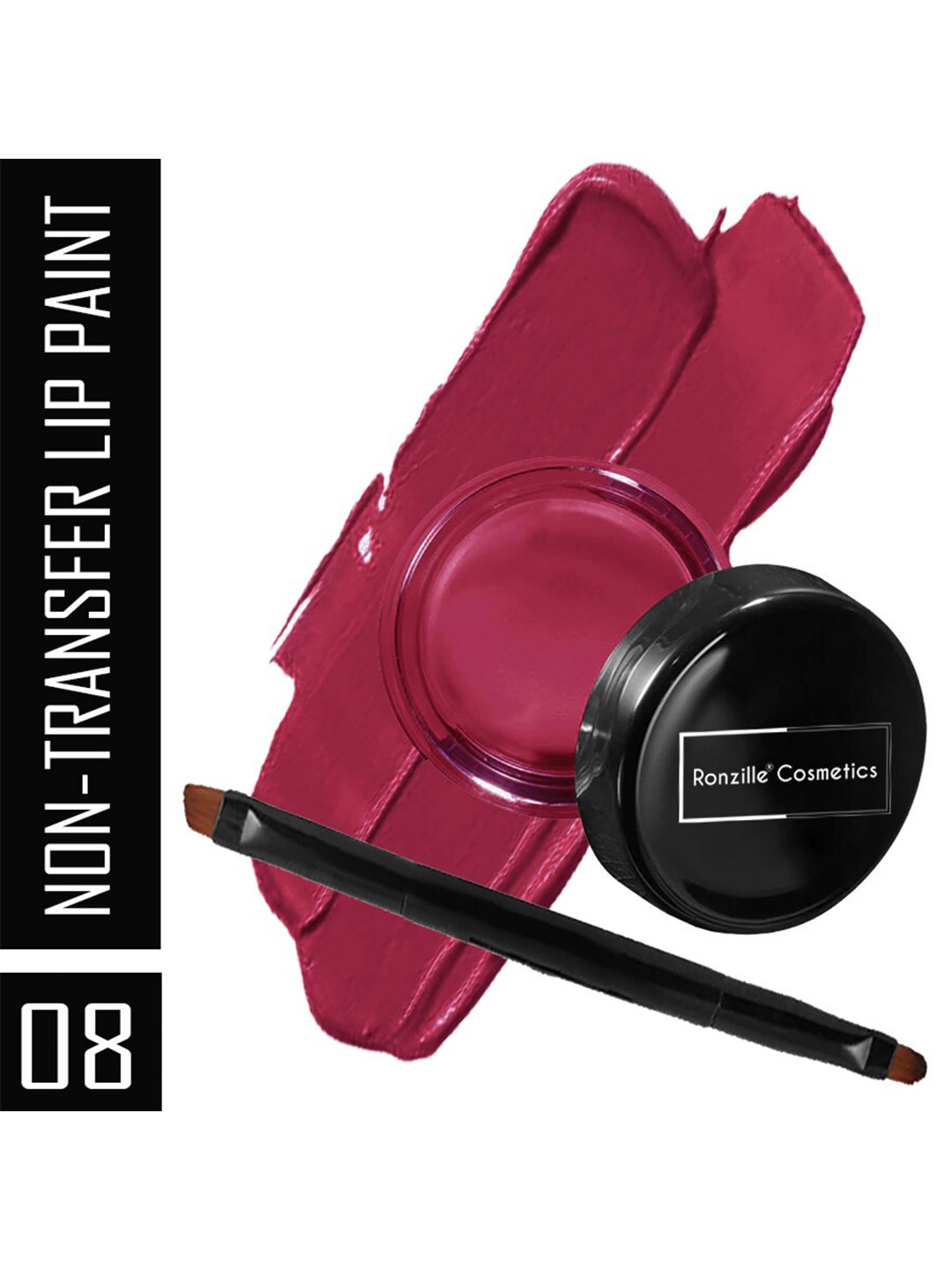 

Ronzille Weightless Non-Transfer Lip Paint with Precision Brush 2.5g - Maroon Oak 08