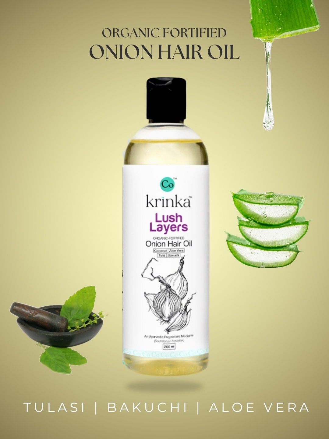 

The Co Being Lush Layers Organic-fortified Onion Hair Oil - 200ml, White