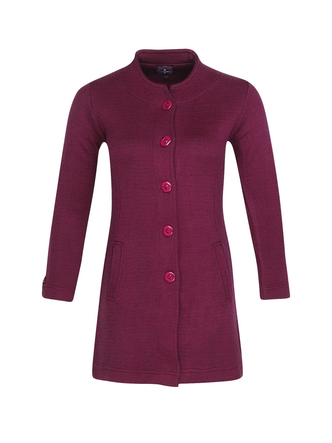 

Cayman Girls Burgundy Woollen Overcoat