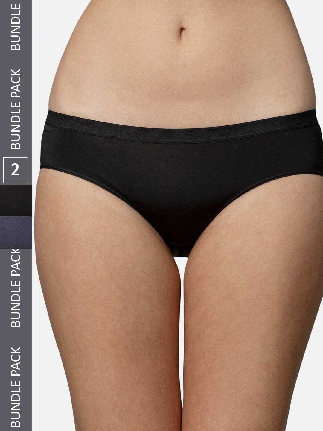 

Triumph Women Pack Of 2 Seamless Anti Odour Hipster Briefs, Black