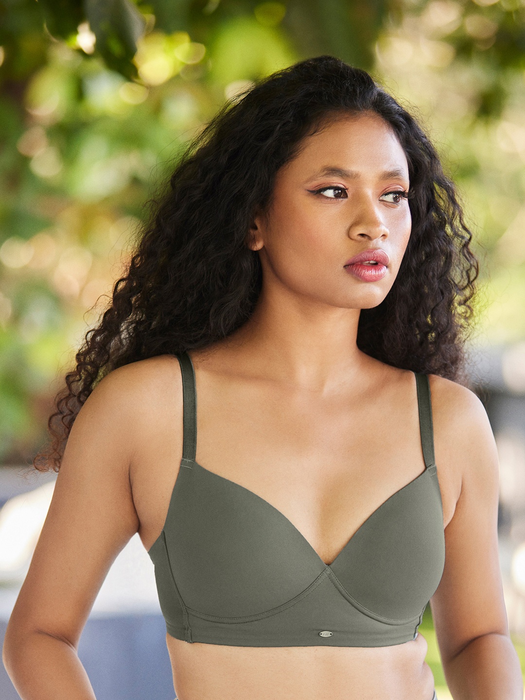 

Soie Full Coverage Padded Non Wired T-shirt Bra, Grey
