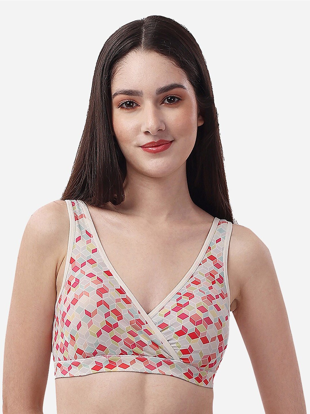 

Soie Non Padded Non Wired Lounge Bra with Removable Cups, Red