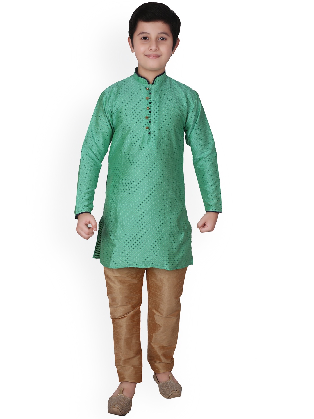 

Pro-Ethic STYLE DEVELOPER Boys Geometric Printed Kurta with Pyjamas, Green