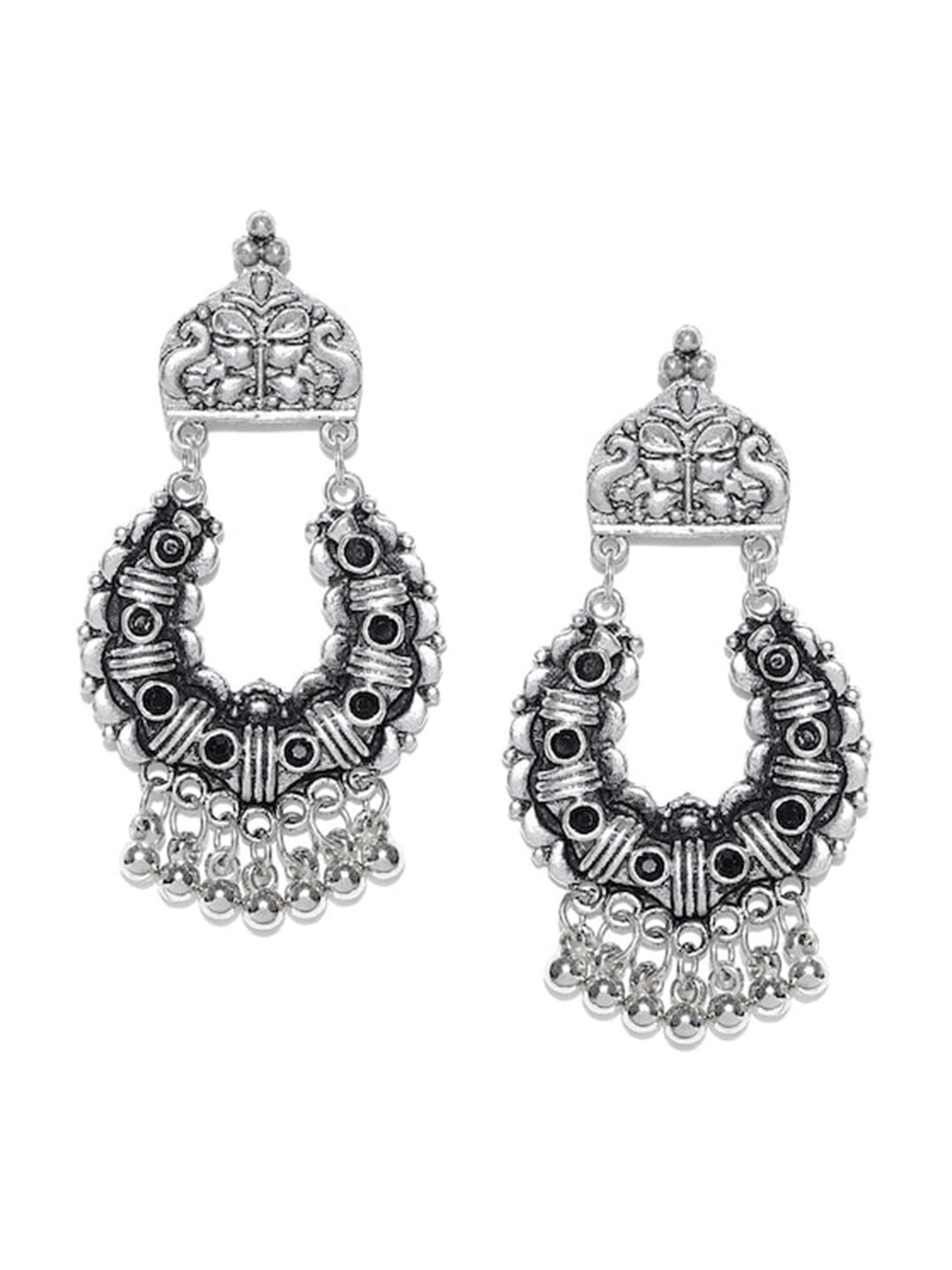 

Infuzze Silver-Plated Classic Chandbalis Earrings