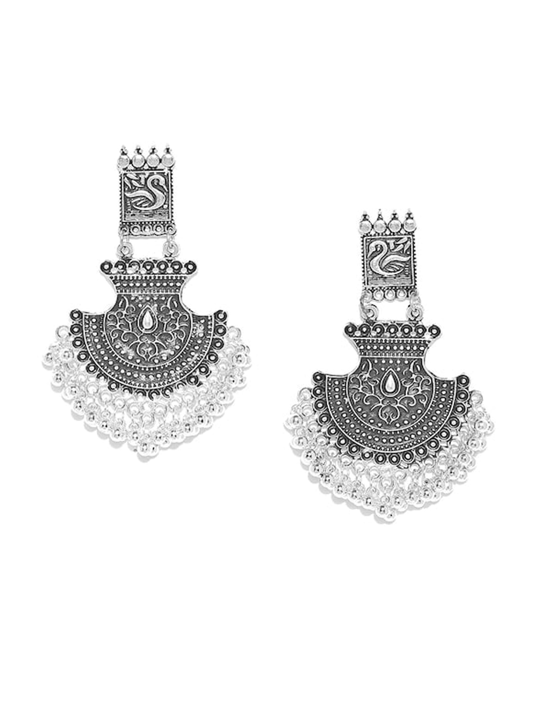 

Infuzze Silver-Plated Contemporary Chandbalis Earrings