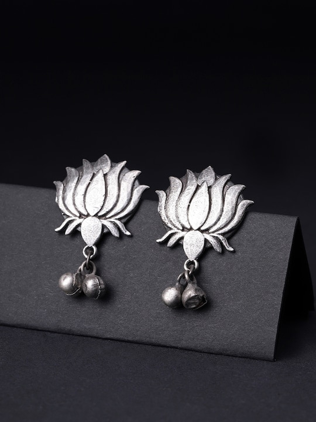 

Infuzze Silver-Plated Floral Drop Earrings