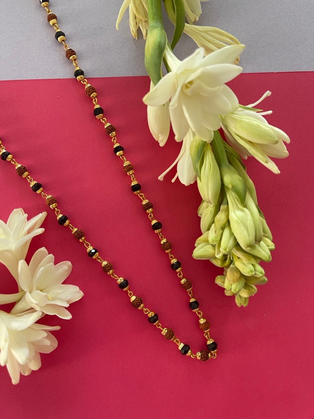 

Digital Dress Room Men Rudraksha Gold-Plated Necklace