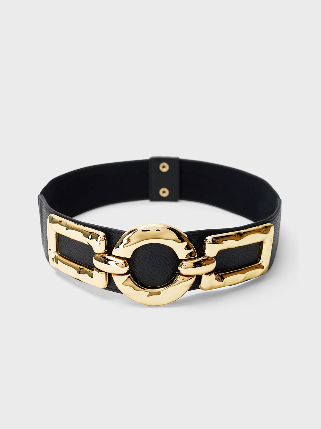 

20Dresses Women Black Chunky Buckle PU Belt
