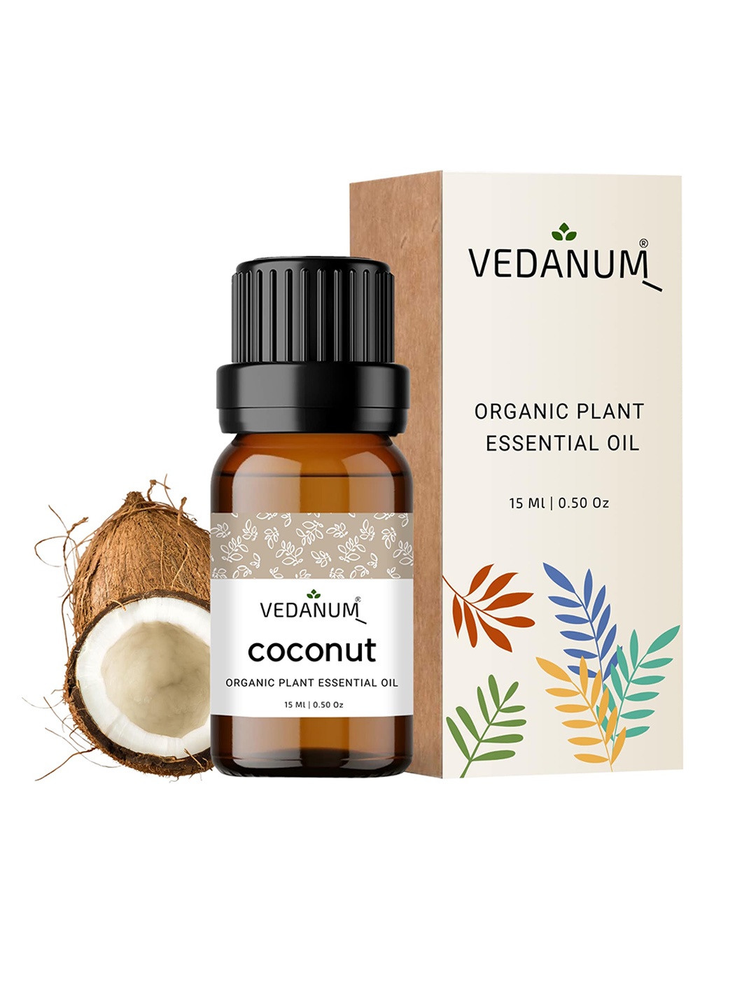 

VEDANUM Cold Pressed Virgin Coconut Essential Oil - 15ml, Brown